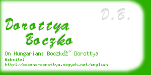 dorottya boczko business card